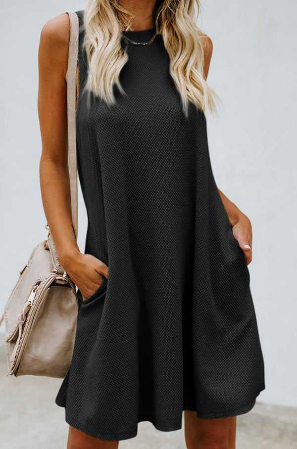 Cachet Crisscross Cut-out Back Knit Sleeveless Dress