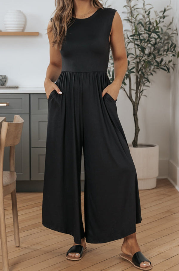 Jeana Open Back Wide Leg Jumpsuit