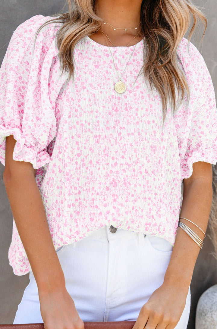 Paloma Floral Smocked Puff Sleeve Blouse - Rebel Nomad