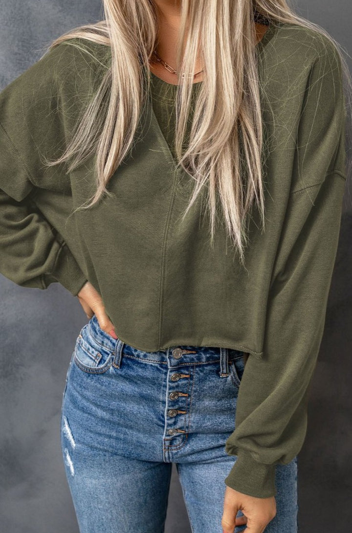 Ada Drop Shoulder Cropped Sweatshirt - Rebel Nomad