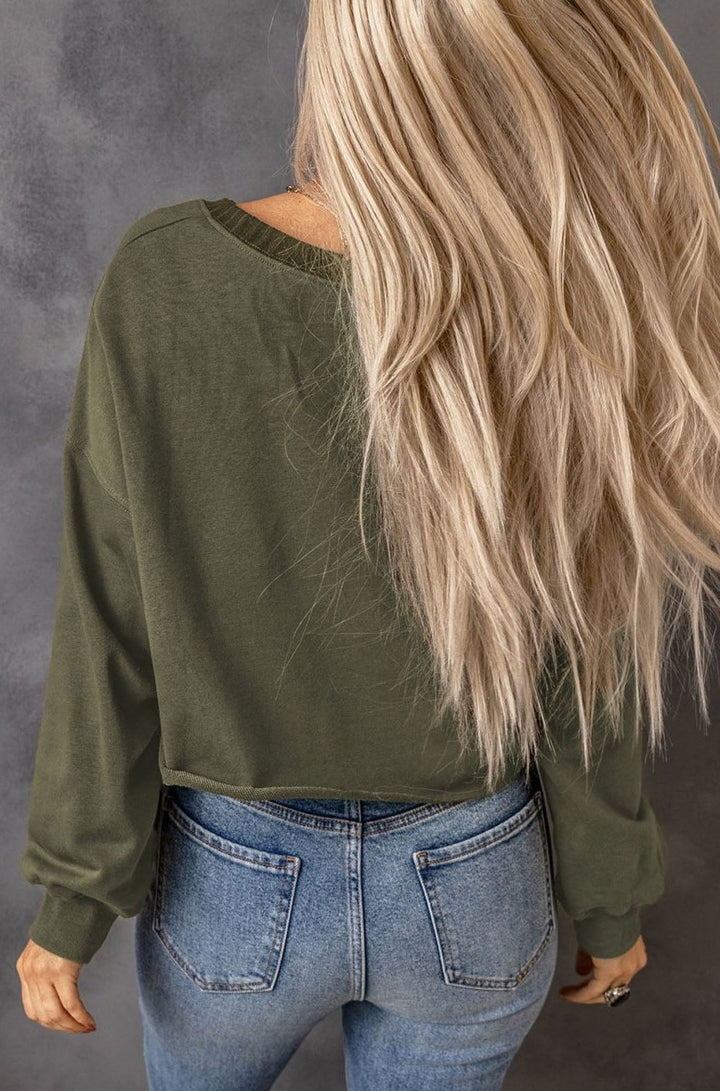 Ada Drop Shoulder Cropped Sweatshirt - Rebel Nomad