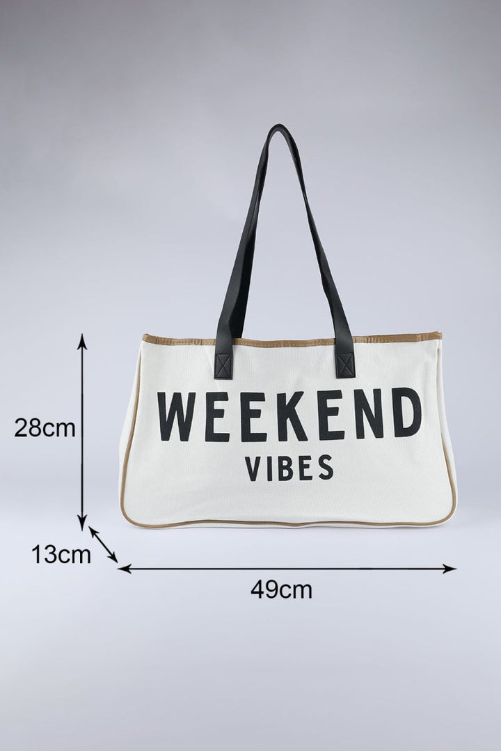 Alondra "Weekend Vibes" Canvas Tote Bag - Rebel Nomad