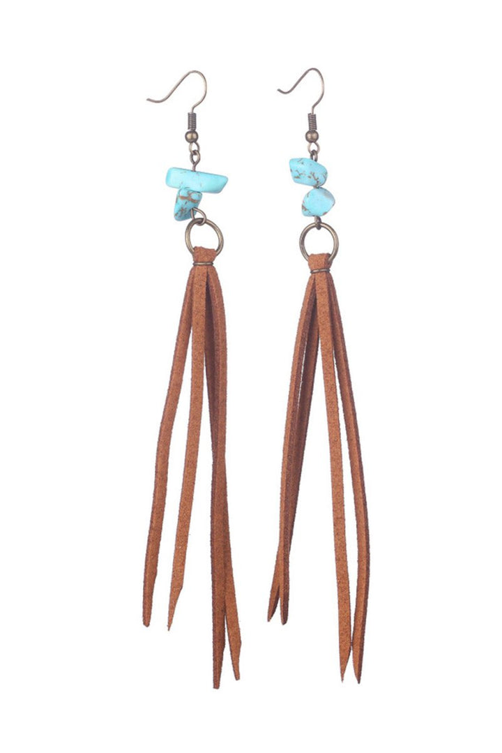 Amie Turquoise Tassel Drop Earrings - Rebel Nomad