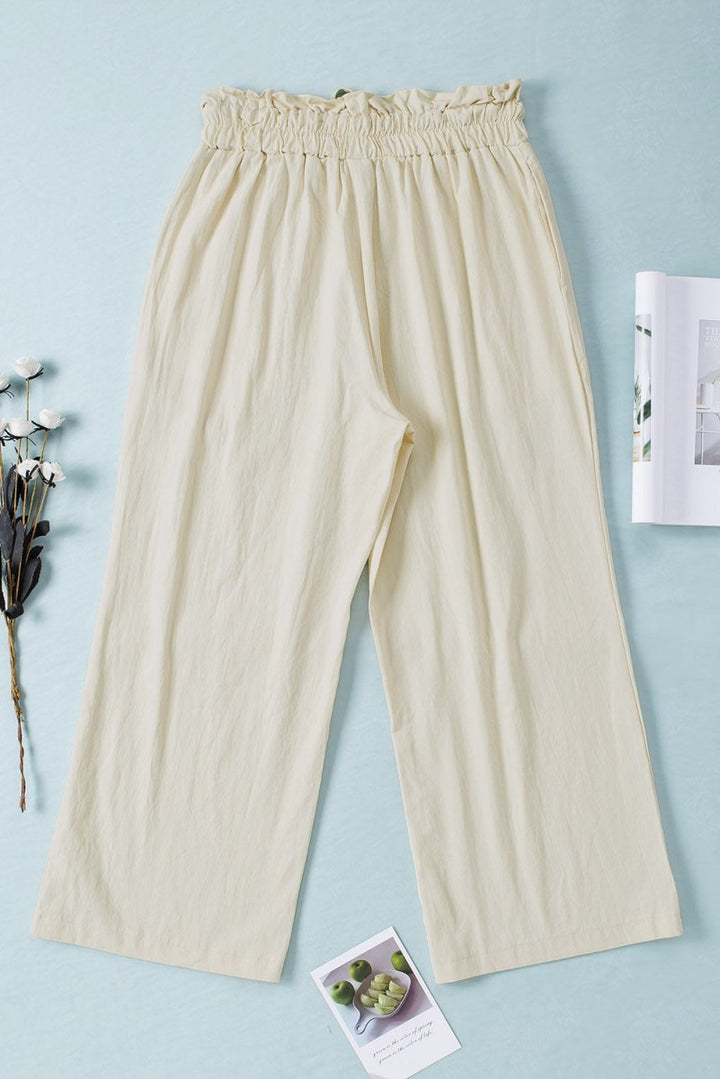 Anais Paperbag Waist Straight Leg Cropped Pants - Rebel Nomad