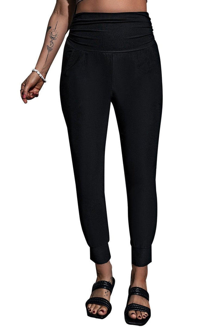 Anda High Waist Pleated Pocket Leggings - Rebel Nomad