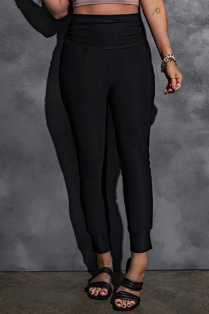 Anda High Waist Pleated Pocket Leggings - Rebel Nomad