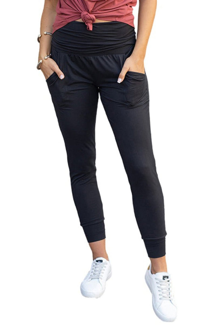 Anda High Waist Pleated Pocket Leggings - Rebel Nomad