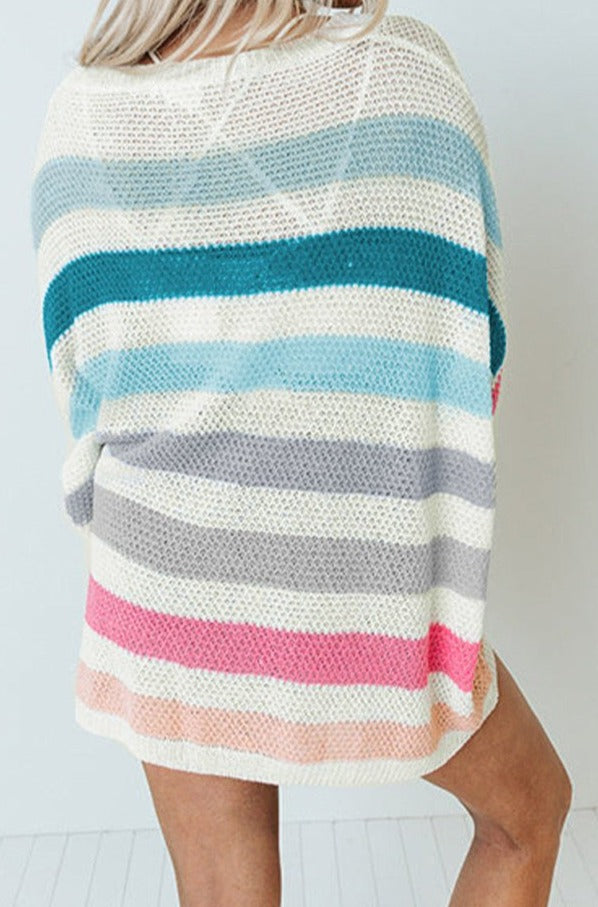 Augusta Striped Knit Top with Chest Pocket - Rebel Nomad