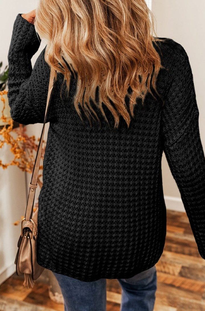 Bettina Hollow-out Crochet V Neck Sweater - Rebel Nomad