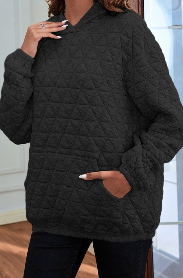 Bindi Quilted Kangaroo Pocket Hoodie - Rebel Nomad