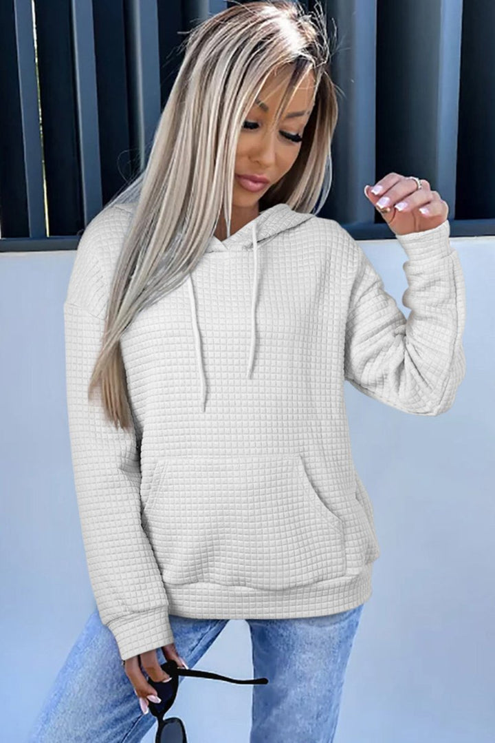 Blake Quilted Kangaroo Pocket Drawstring Hoodie - Rebel Nomad