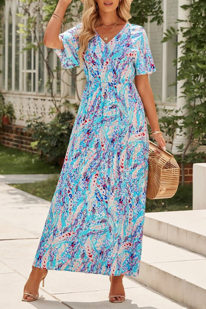 Briallen Wrap V-neck Floral Maxi Dress - Rebel Nomad