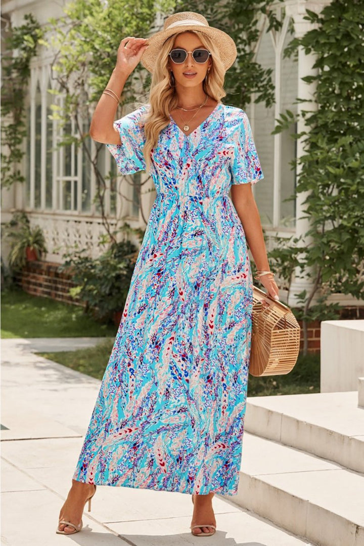 Briallen Wrap V-neck Floral Maxi Dress - Rebel Nomad