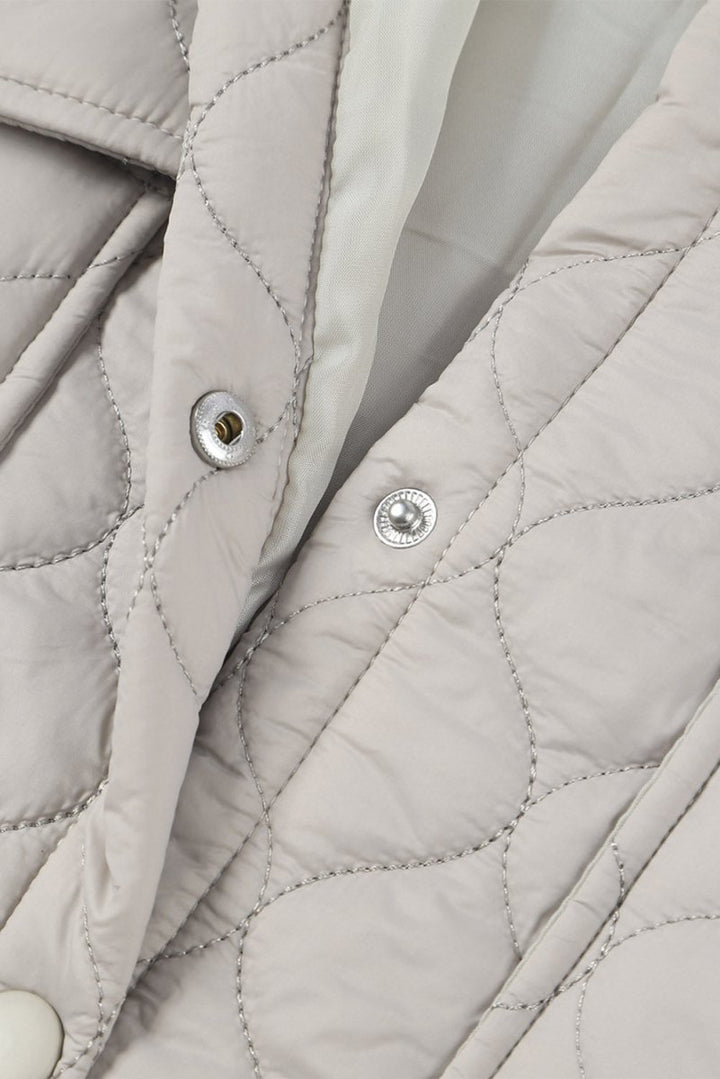 Calliope Big Pockets Quilted Button Down Puffer Coat - Rebel Nomad