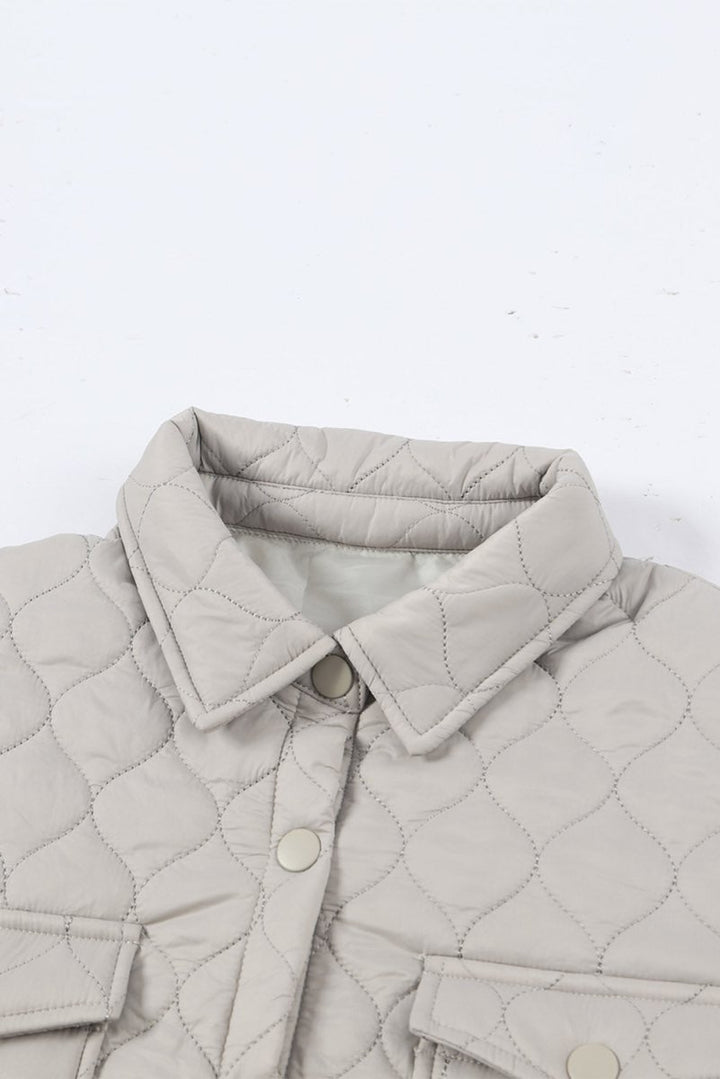 Calliope Big Pockets Quilted Button Down Puffer Coat - Rebel Nomad