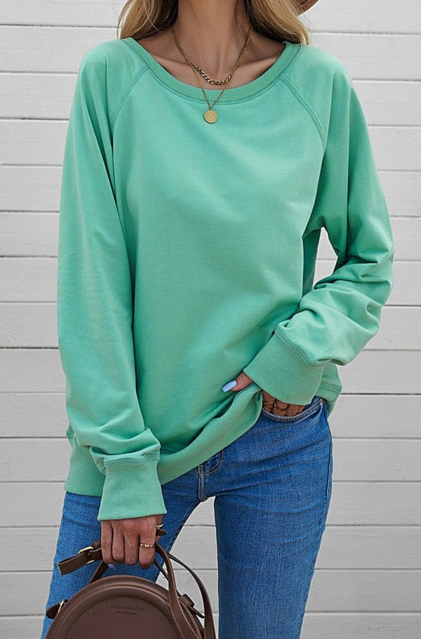 Devona French Terry Cotton Blend Pullover Sweatshirt - Rebel Nomad