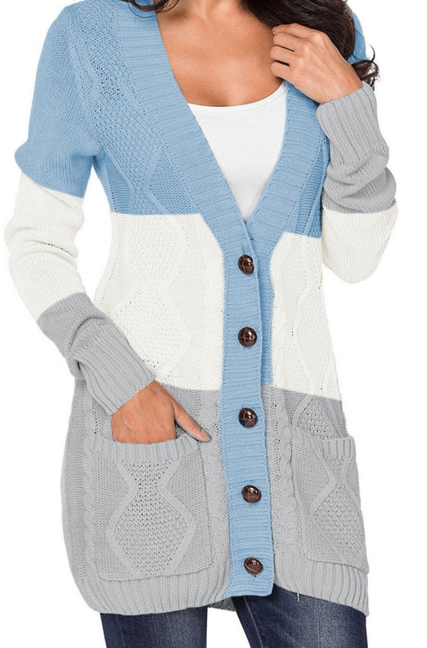 Dreama Front Pocket and Buttons Closure Cardigan - Rebel Nomad