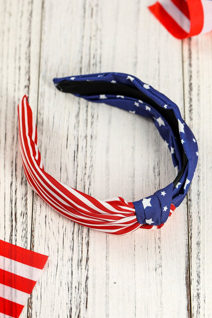 Elianna American Flag Bow Knot Wide Headband - Rebel Nomad