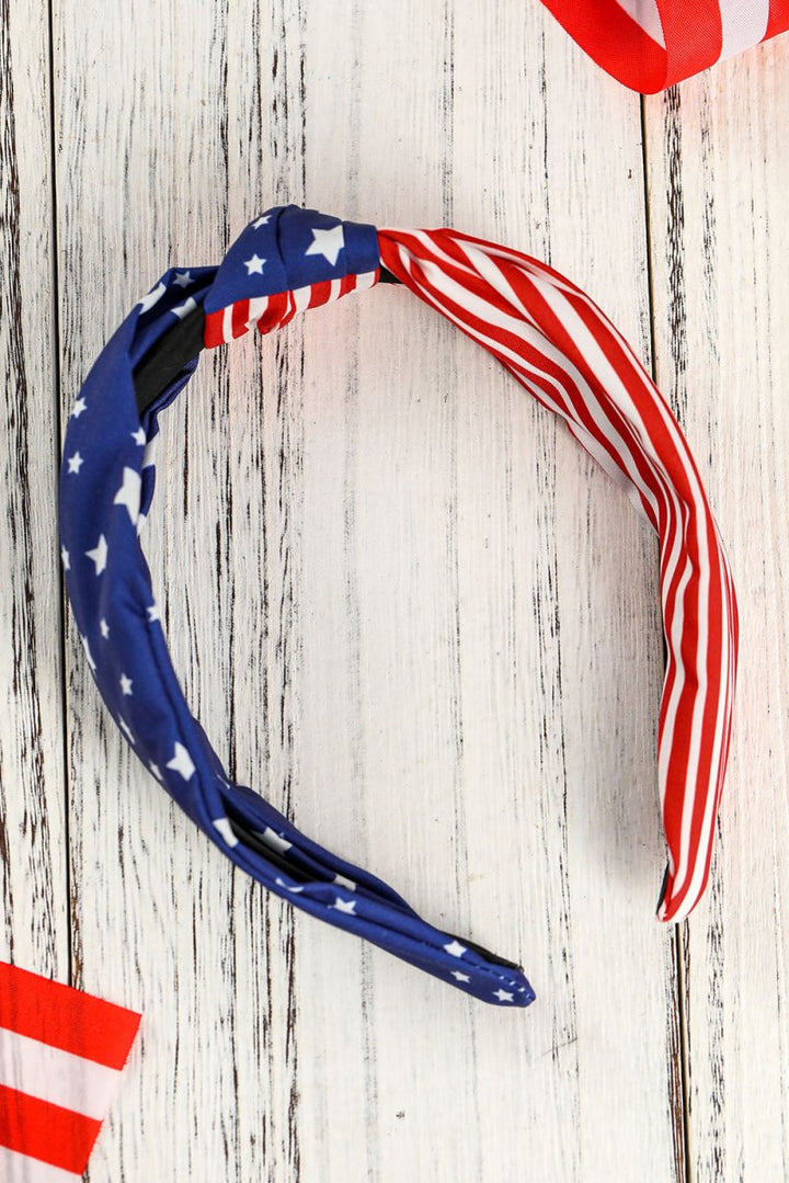 Elianna American Flag Bow Knot Wide Headband - Rebel Nomad