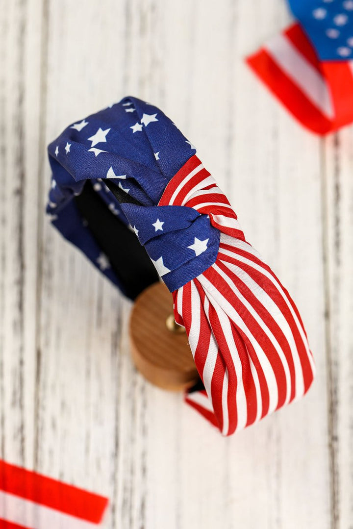 Elianna American Flag Bow Knot Wide Headband - Rebel Nomad