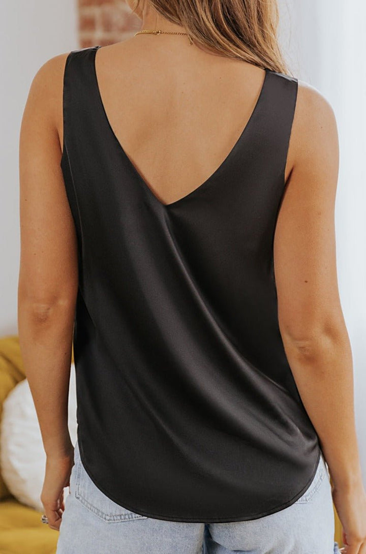 Emilia Deep V-neck Loose Tank Top - Rebel Nomad