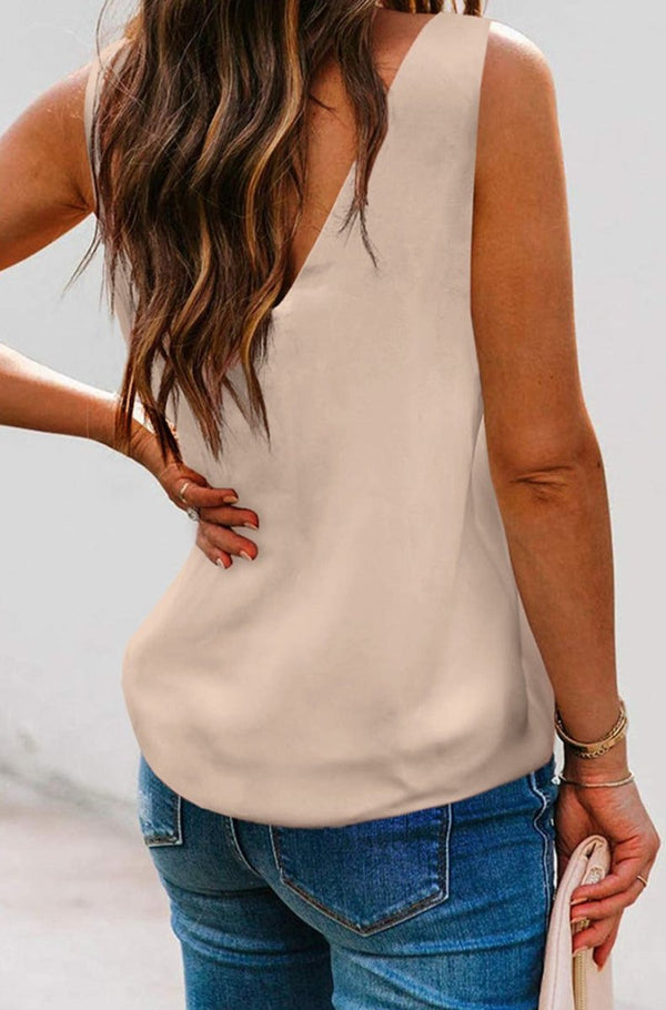 Emilia Deep V-neck Loose Tank Top - Rebel Nomad