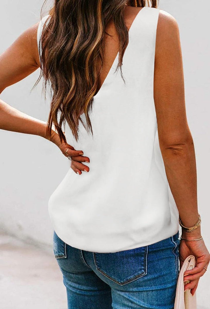 Emilia Deep V-neck Loose Tank Top - Rebel Nomad