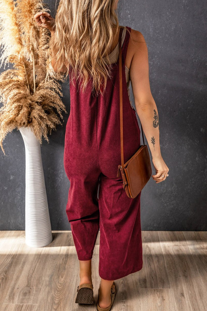 Erika Corduroy Wide Leg Bib Overalls - Rebel Nomad