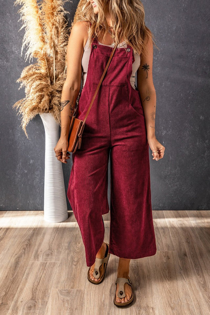 Erika Corduroy Wide Leg Bib Overalls - Rebel Nomad