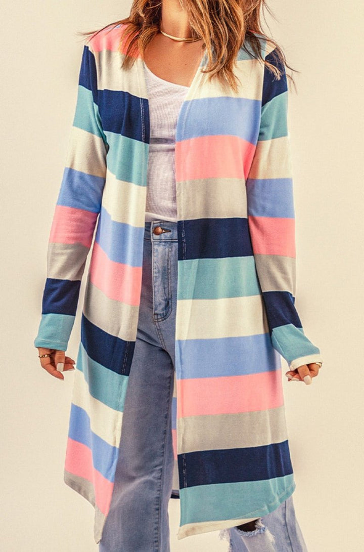 Fawn Print Colorblock Long Cardigan - Rebel Nomad