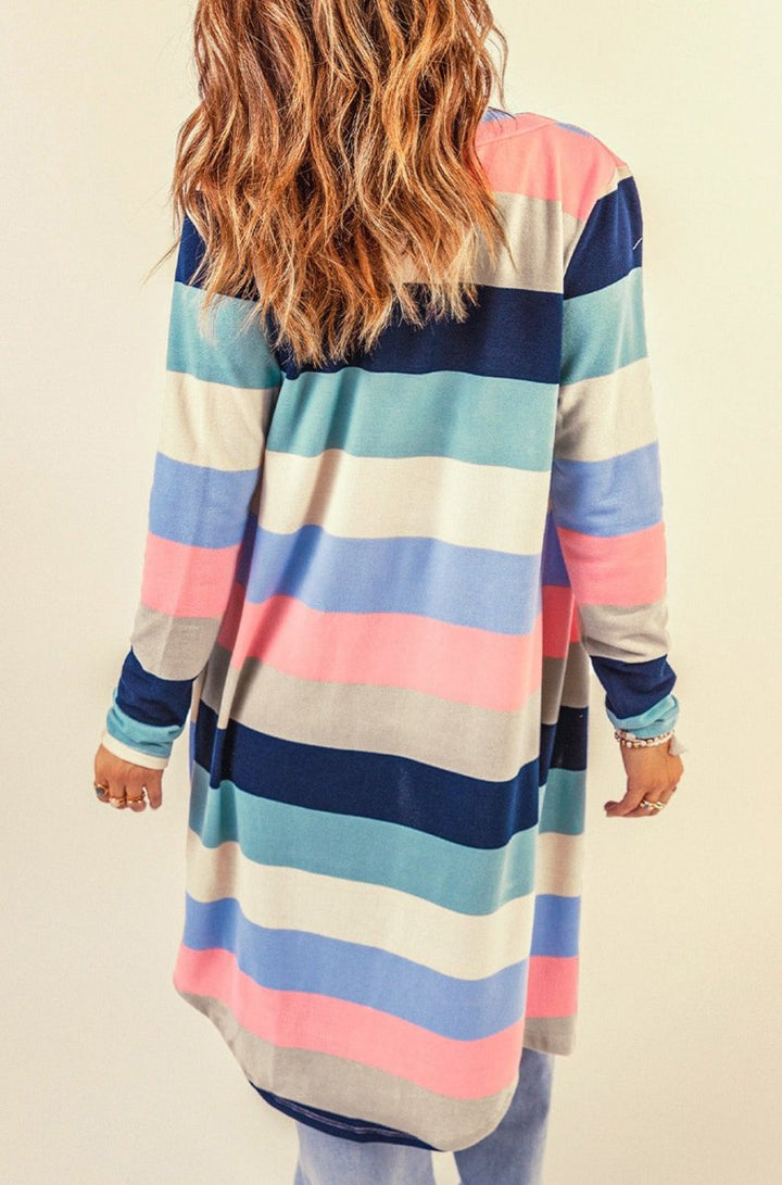 Fawn Print Colorblock Long Cardigan - Rebel Nomad