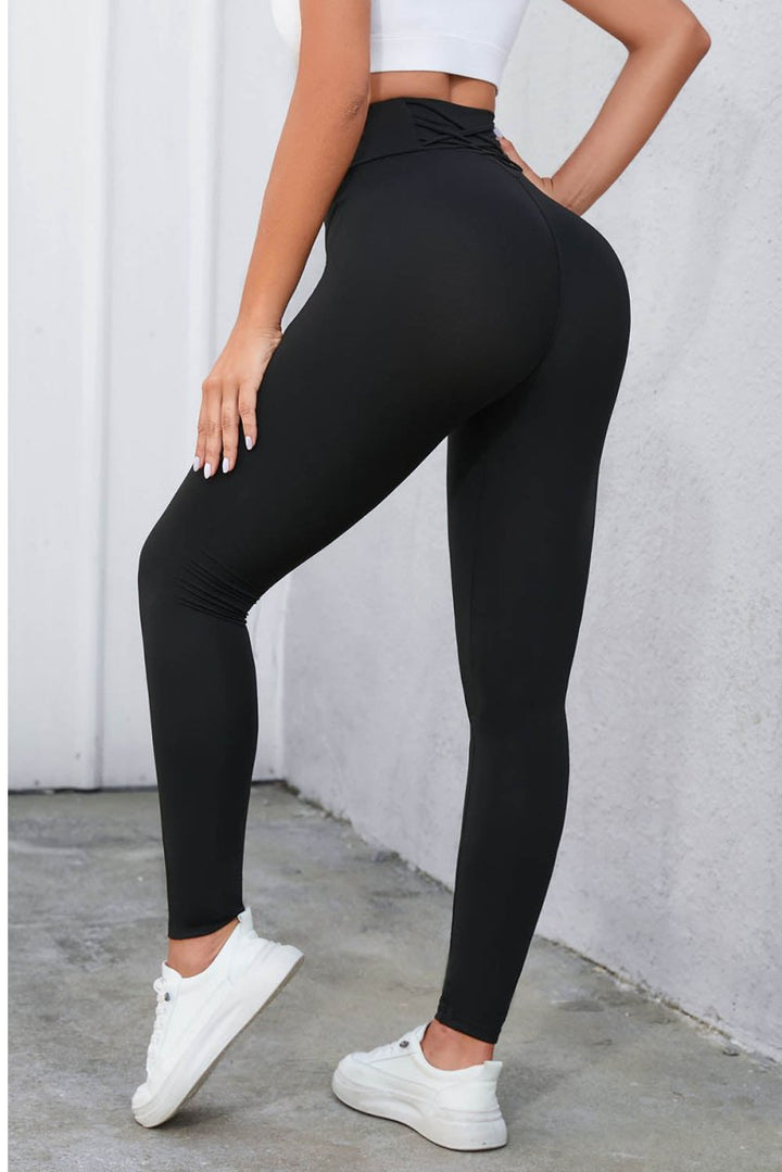 Fiammetta Criss Cross Tummy Control High Waist Leggings - Rebel Nomad