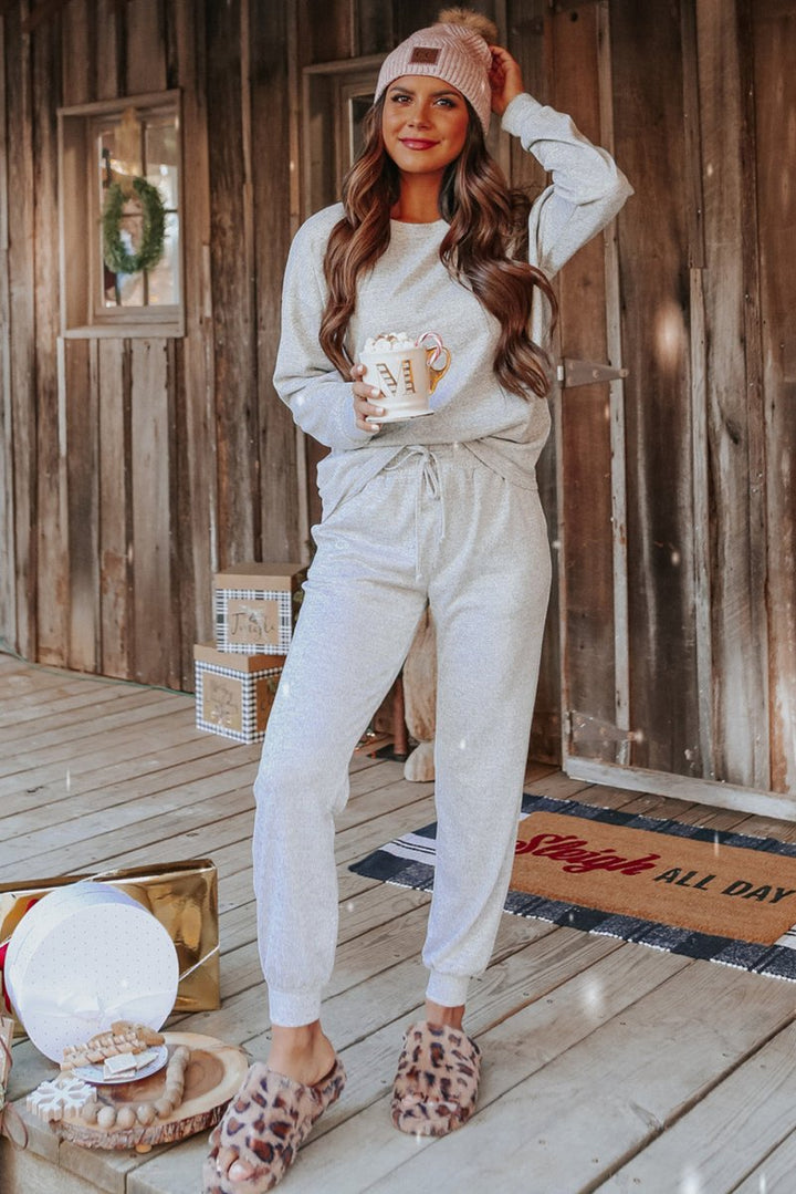 Flore Long Sleeve Pullover and Jogger Pants Lounge Set - Rebel Nomad