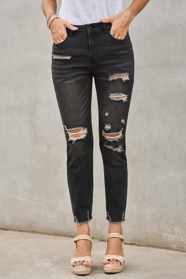 Galore Distressed Boyfriend Denim Pants - Rebel Nomad