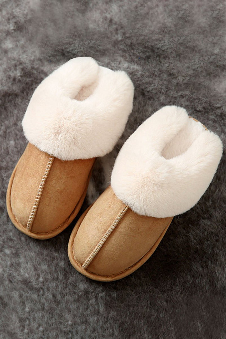 Gelsomina Plush Suede Winter Home Slippers - Rebel Nomad