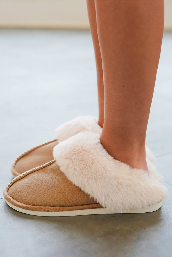 Gelsomina Plush Suede Winter Home Slippers - Rebel Nomad