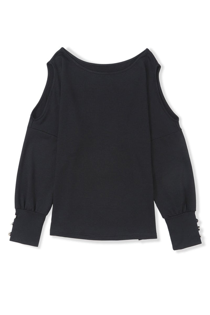 Genie Asymmetrical Cut Out Buttoned Long Sleeve Top - Rebel Nomad