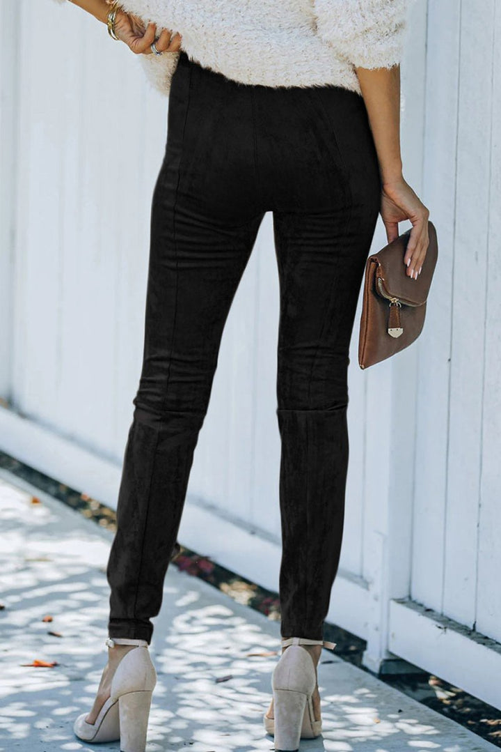 Gigi High Waist Faux Suede Skinny Leggings - Rebel Nomad