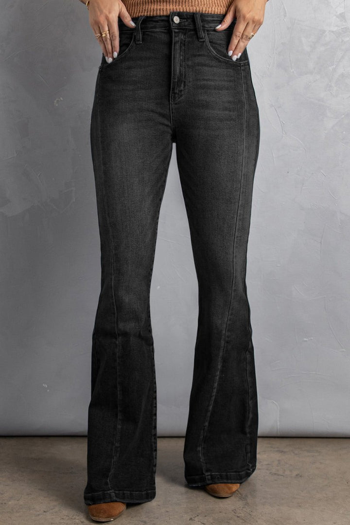 Gina High Waist Flare Jeans with Pockets - Rebel Nomad