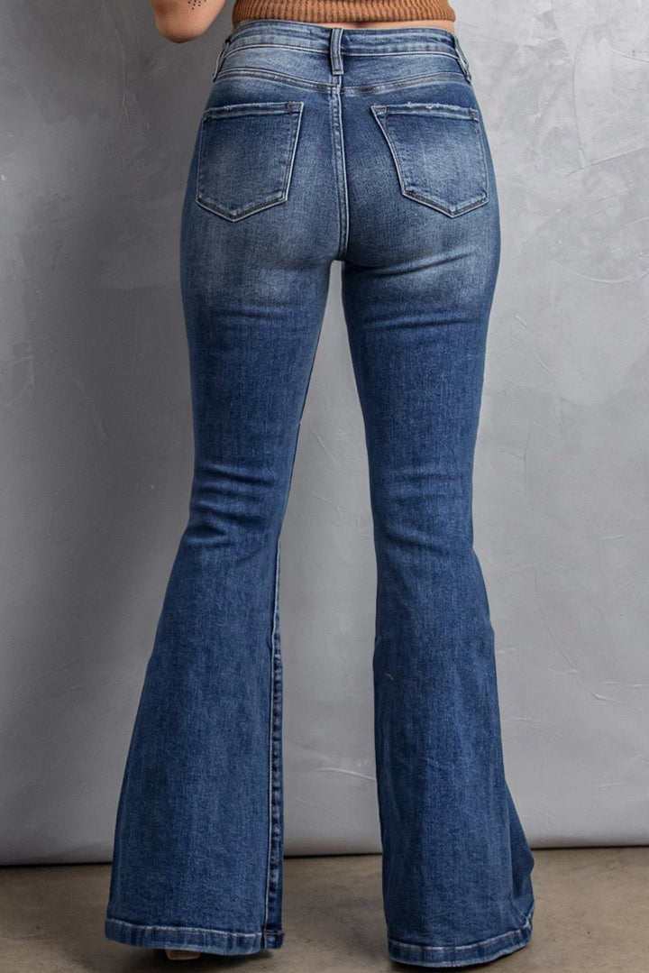 Gina High Waist Flare Jeans with Pockets - Rebel Nomad