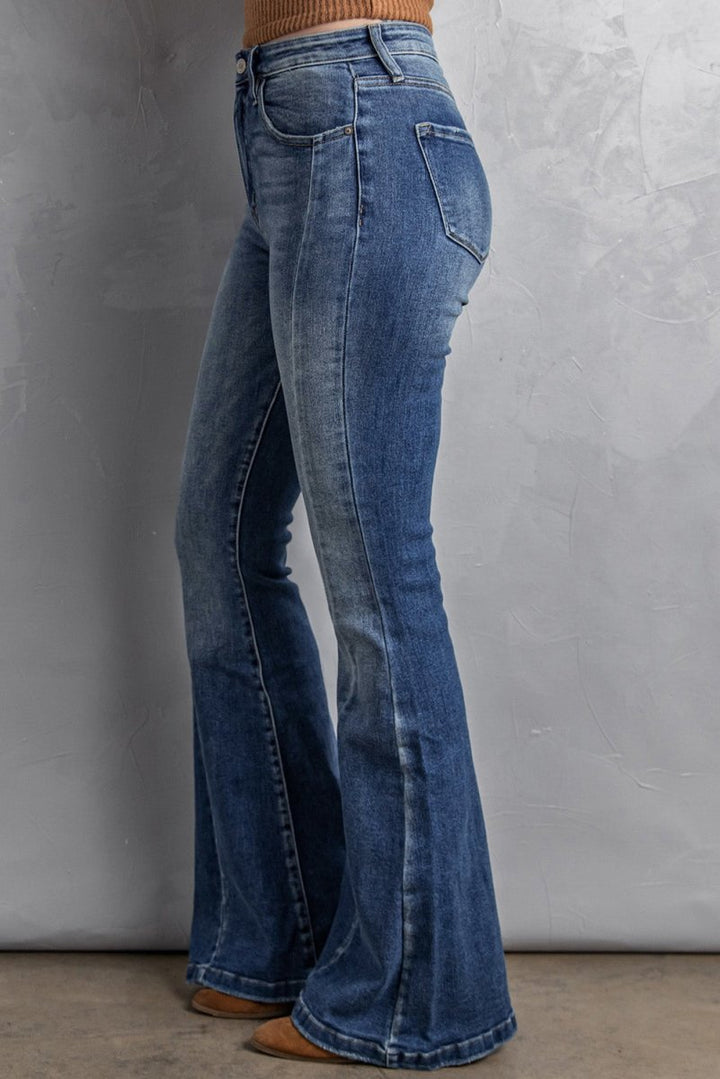 Gina High Waist Flare Jeans with Pockets - Rebel Nomad