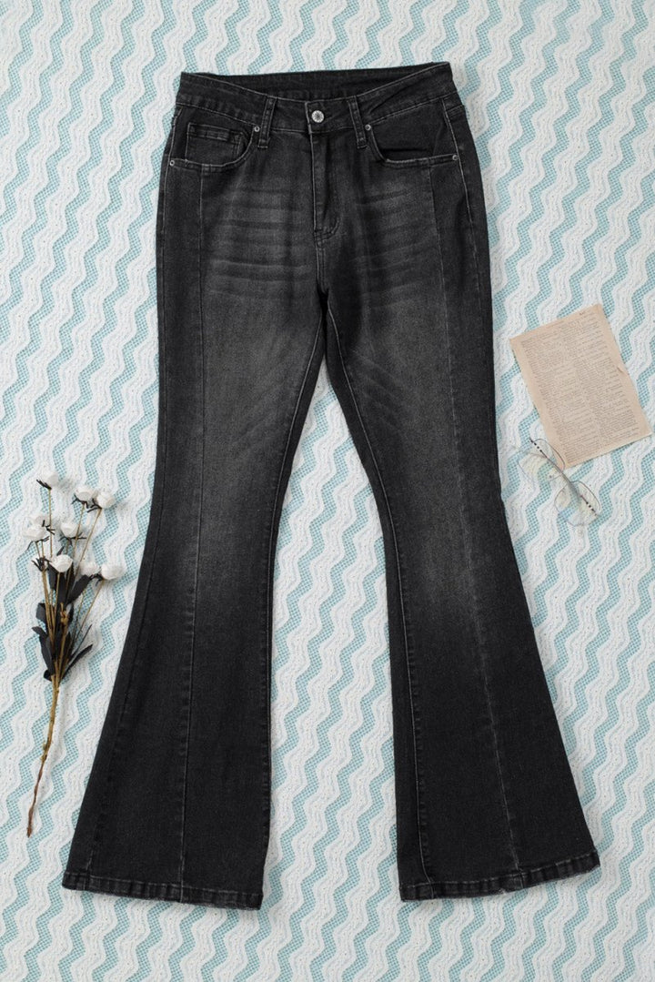 Gina High Waist Flare Jeans with Pockets - Rebel Nomad