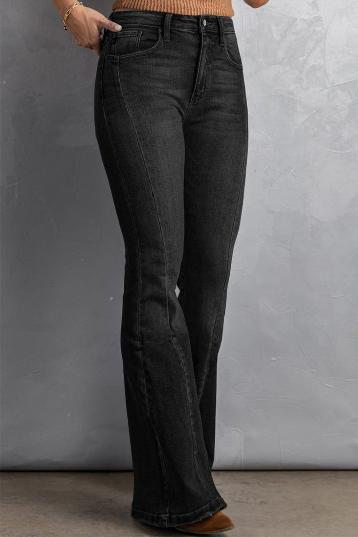 Gina High Waist Flare Jeans with Pockets - Rebel Nomad