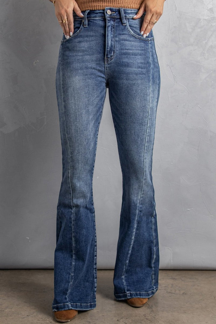 Gina High Waist Flare Jeans with Pockets - Rebel Nomad