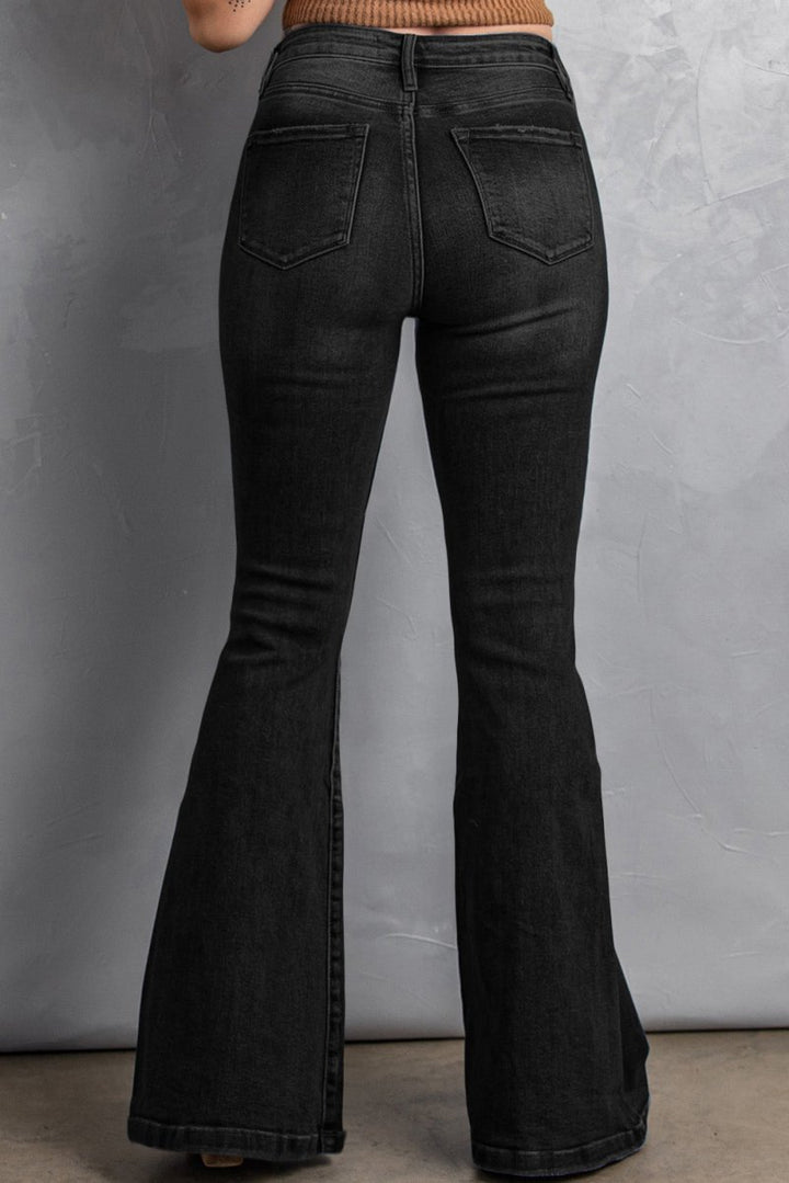 Gina High Waist Flare Jeans with Pockets - Rebel Nomad