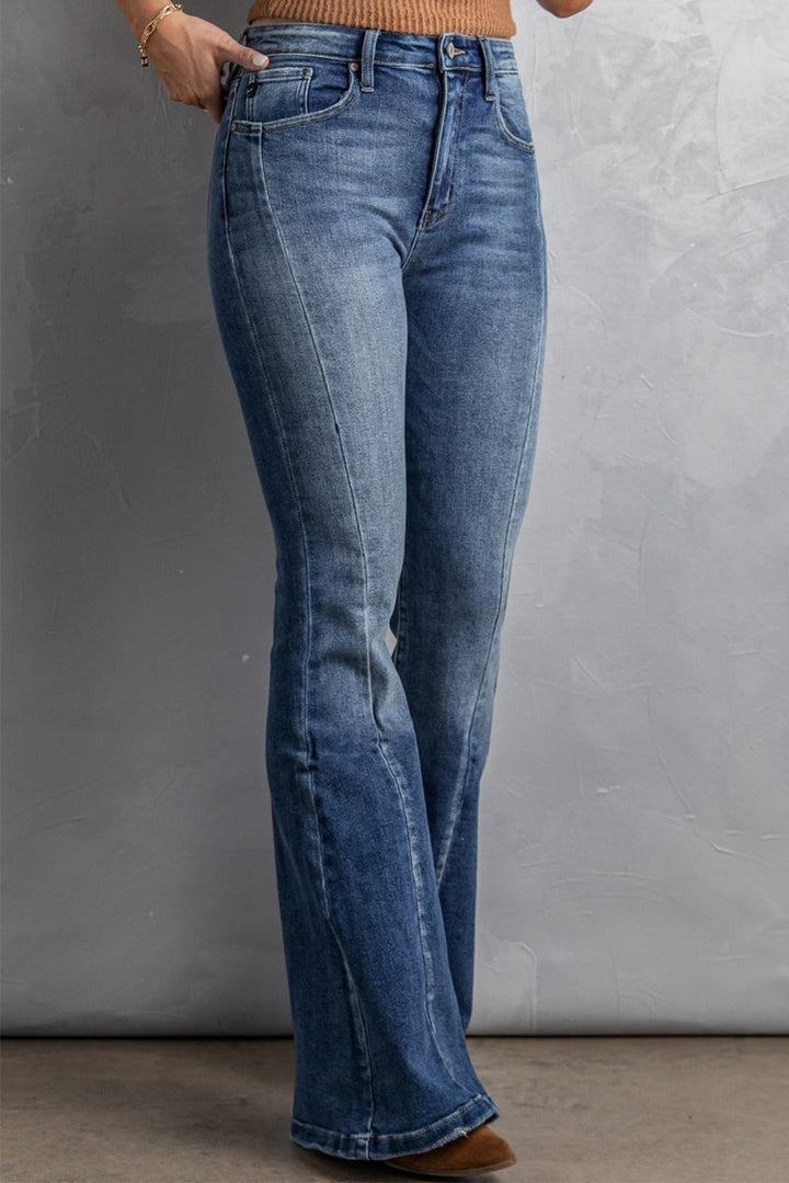 Gina High Waist Flare Jeans with Pockets - Rebel Nomad