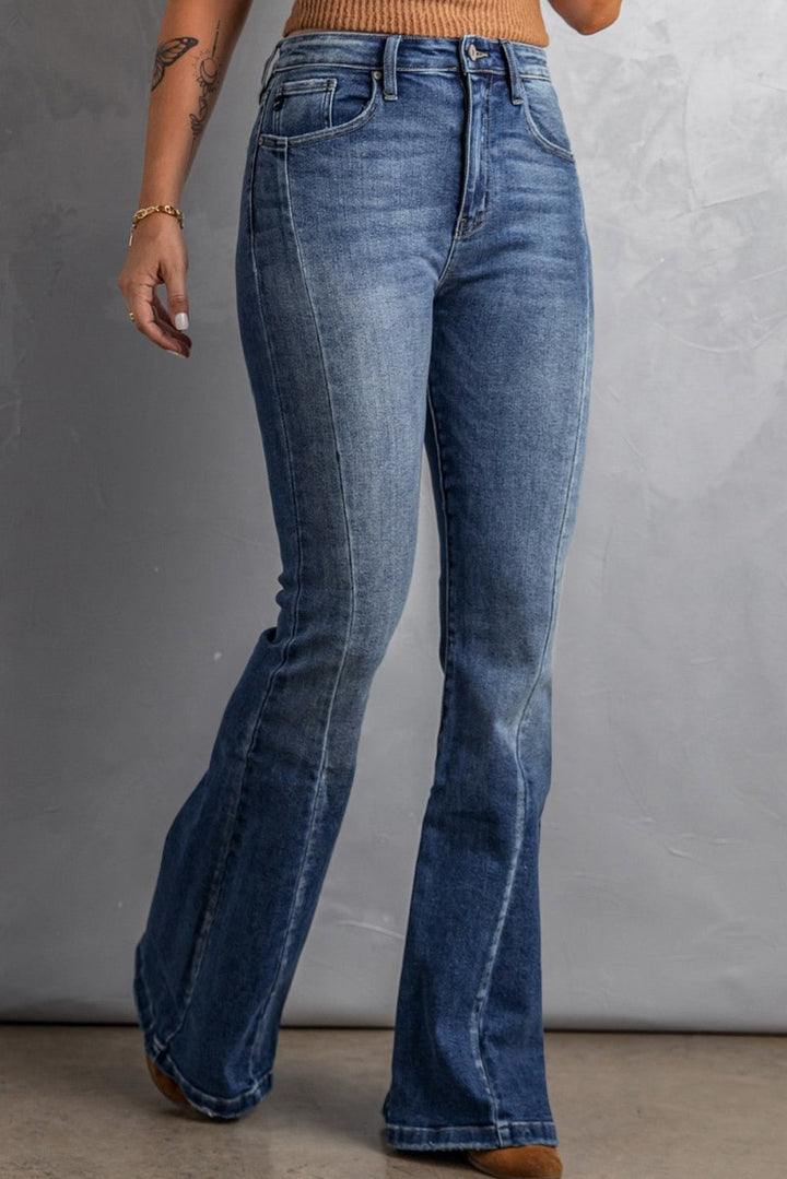 Gina High Waist Flare Jeans with Pockets - Rebel Nomad