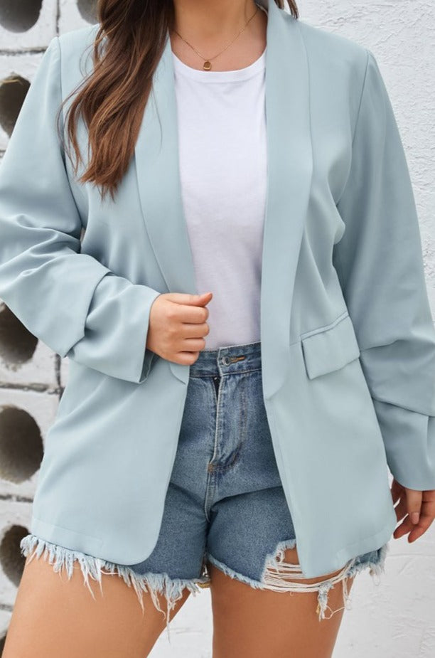 Lightweight plus outlet size blazer