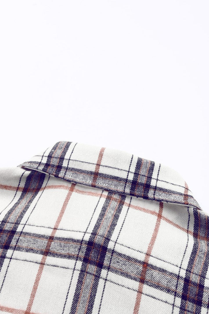 Hasina Oversized Plaid Pattern Shacket with Slits - Rebel Nomad