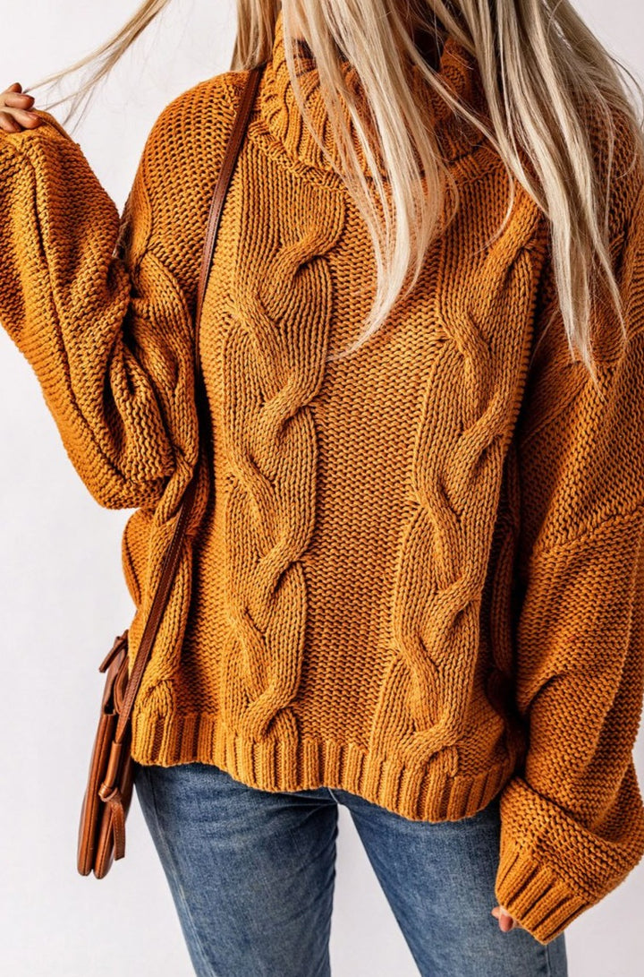 Haven Cable Knit Handmade Turtleneck Sweater - Rebel Nomad